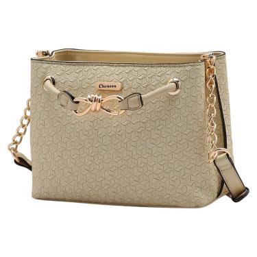 Imagem de Bolsa Feminina Elegante Fecho Ecler Detalhe Corrente Chenson