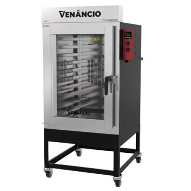 Imagem de Forno Industrial Turbo Elétrico Venâncio Twister 10 Esteiras Exterior e Interior em Aço Carbono com Cavalete Trifásico 380V FVT10E