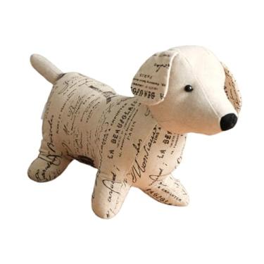 Imagem de Baoblaze Batente de porta pesado em forma de cachorro, escultura de pelúcia em tecido, batente de chão com animais decorativos para sala de estar, escritório, Cartas