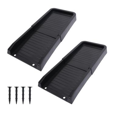 Imagem de Zorhch Bloco de respingos de calha de 61 cm (pacote com 2) - Extensões de calha de nível profissional, sistema de drenagem de calha resistente ao clima para gerenciamento de água de telhado doméstico