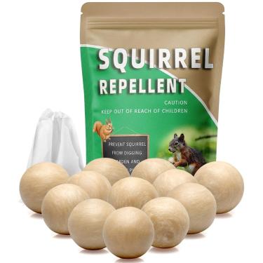 Imagem de AUDQQM Repelente de esquilos, repelente de esquilos para uso externo e interno, mantém esquilos fora de jardins, alimentadores de pássaros e sótãos, seguro para pessoas, animais de estimação e plantas