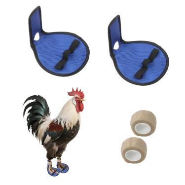 Imagem de GZCNYLYS Pacote com 2 talas de perna de frango com separador de dedos, sapatos de frango para pés feridos, dedos enrolados, tala de perna de frango de pato, suporte de perna de aves, para galinhas