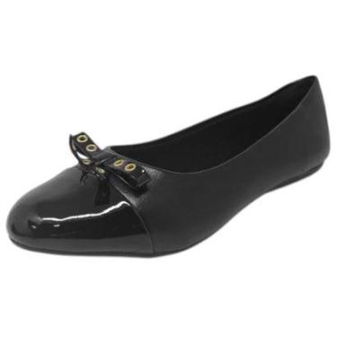 Imagem de Sapatilha Feminina Laço Pin Frenta Verniz Conforto Sua Cia-Feminino