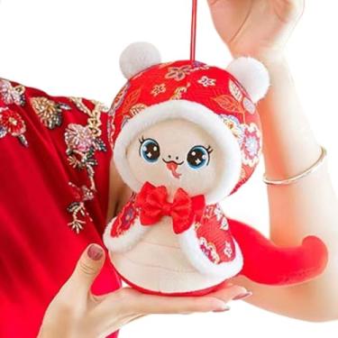 Imagem de Shakven Brinquedo de pelúcia animal fofo, brinquedo de pelúcia criativo,2025 boneca de pelúcia ano cobra brinquedos de pelúcia | Almofada infantil macia, mascote de brincadeira, decoração de casa para