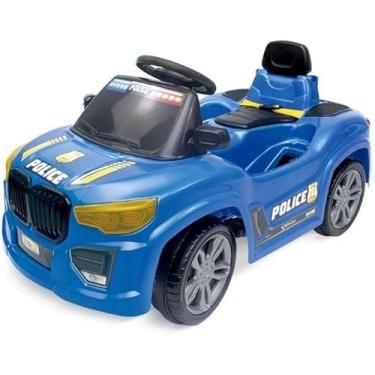 Imagem de Super Moto Carrinho de Passeio Infantil Police, Azul, Plástico, Unisex, 15x10x10 cm, para Crianças 3-8 Anos, Montagem Não Necessária, Tema Esportivo