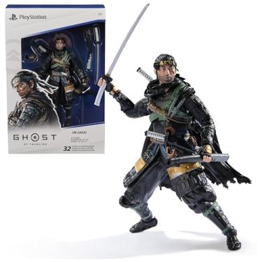 Imagem de PlayStation, Ghost of Tsushima, 6” Jin Sakai Samurai Action Figure & 2 Accessories, The Shapes Collection, for PS5 Fans & Collectors Ages 17+