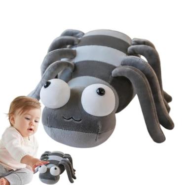 Imagem de Pelúcia de aranha, Pelúcia de tarântula - Bichos de pelúcia de pernas longas de 11,81 polegadas,Brinquedos de pelúcia engraçados, travesseiro de pelúcia de aranha abraçável para festa com tema animal,