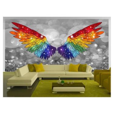 Imagem de Papel De Parede 3D Arte Asas Selfie Insta Cores 3,5M Tra291 - Você Dec