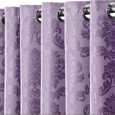 Imagem de Cortina Porta Jacquard Cortinas para Sala e Quarto Cozinha(Lilás)