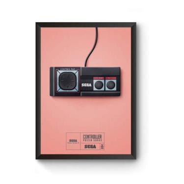 Imagem de Poster Moldurado Game Retrô Controle Master System Quadro