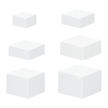 Imagem de Fenteer Conjunto de 6 suportes expositores em formato de cubo, com base vazada, ideais para exibir alimentos, sobremesas e como peça central em mesas, Style a