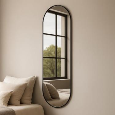 Imagem de Espelho Cápsula Decoração Premium Do Tamanho Compacto ao Corpo Inteiro Design Moderno com Máxima Amplitude para Banheiro Quarto Sala Hall Camarim (Caramelo, 160x70)