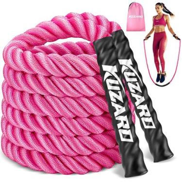 Imagem de Jump Rope KUZARO pesou 0,7 kg para treinamento físico feminino