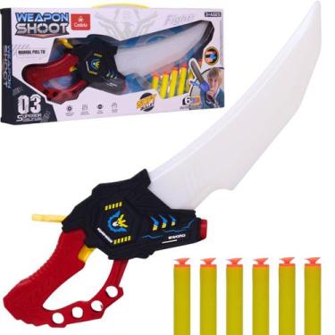 Imagem de Espada Lançador de Dardos Vermelho Som Luz - Castela