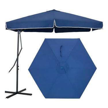 Imagem de Guarda-sol suspenso ERB Máquinas – 3m x 3m x 2,55m (Cores disponíveis) (Azul)