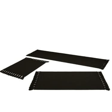 Imagem de Jogo De Cozinha Passadeira 3 Peças Algodão Artesanal(Preto)