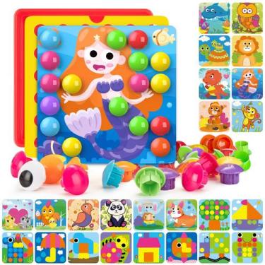Imagem de Button Art Toys Geekper 96 unidades para crianças pequenas com 24 foto