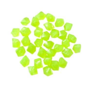Imagem de 200 peças de Pedras que Brilham no Escuro em Forma Diamante Pedra Fluorescente Decoração Resina para Aquário Paisagem Aquática Jardim Caminho