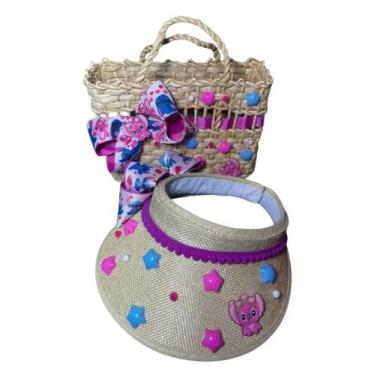 Imagem de Kit Viseira E Bolsa Mais Protetor Solar Infantil Rosa Infantil - Nivea