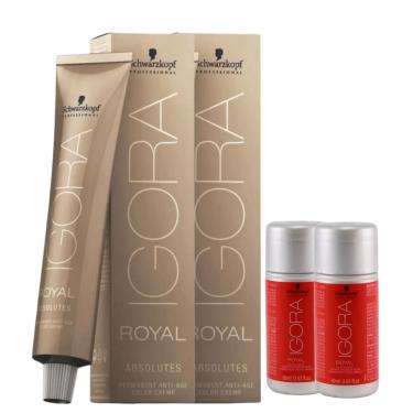 Imagem de Schwarzkopf Igora Absolutes 2x 7/50 Louro Médio Ci 2 Ox 20v