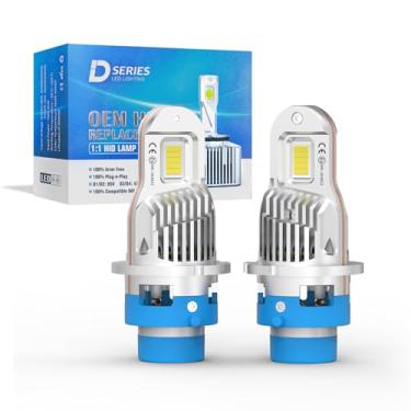 Imagem de Lâmpadas de Farol LED D4S - Lâmpada D4S 6500K 40W Substituição Não Destrutiva - Lâmpada de Farol LED Canbus Sem Erros, OEM 1:1 com Conector HID Plug and Play, Pacote com 2 Unidades