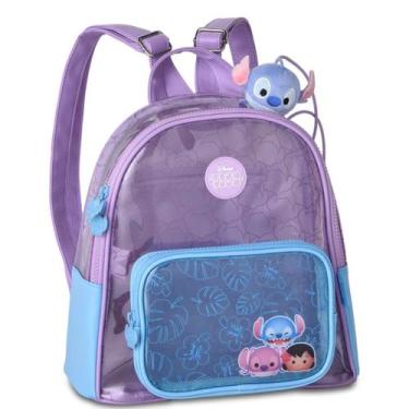 Imagem de Mochila Escola Creche Infantil Pequena Tsum Tsum Disney Stitch Oficial