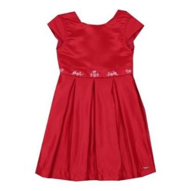 Imagem de Vestido Luxo Menina Infantil Bordado Paraiso Verão Rf 15644-Feminino