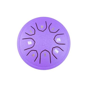 Imagem de Mini tambor oco de 4,5 polegadas, instrumento de percussão infantil para iniciantes (Roxo)