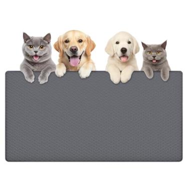 Imagem de Tapete de areia extra grande para gatos 137 cm x 69,8 cm silicone à prova d'água almofadas de xixi para cães antiderrapante macio nas patas do animal de estimação fácil de limpar