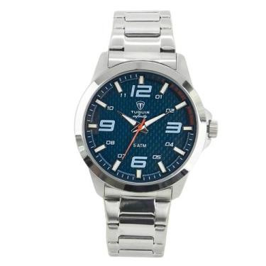 Imagem de Relógio Masculino de Aço Tuguir Analógico Infinity TGI37007 Prata e Az