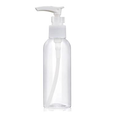Imagem de AKOAK 1 pacote de garrafa transparente para viagem, 100 ml, frasco vazio de plástico, dispensador de loção, recipiente de loção de xampu portátil recarregável para viagens em família, acampamento ao