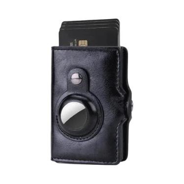 Imagem de Carteira Unissex De Fibra De Carbono Com RFID, Porta-Cartões Fino De C