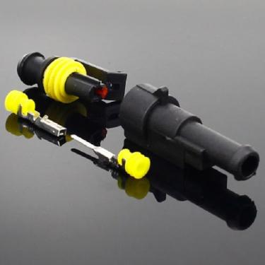 Imagem de Conjunto de 5 conectores de fio elétrico de carro 1/2/3/4 pinos kit de plugue de terminais à prova d'água macho fêmea conector de plugue para carro, motocicletas, caminhões, caravanas, barcos