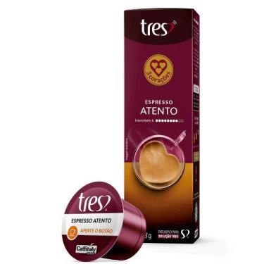 Imagem de Café em Cápsulas Tres Espresso Atento 10 cápsulas