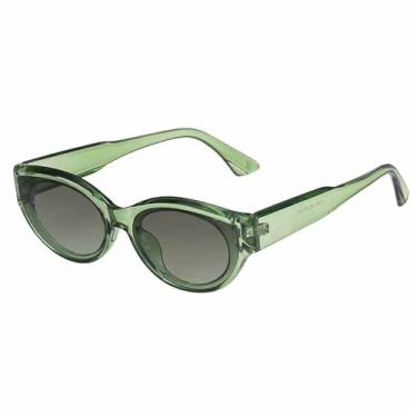 Imagem de Óculos de Sol Olho de Gato Feminino Punk com Lentes Transparentes e Proteção UV400 para Esportes ao Ar Livre, Corrida e Ciclismo, Verde