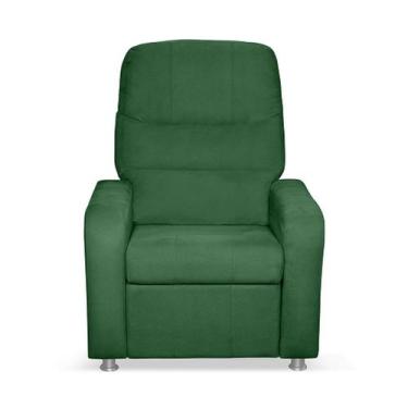 Imagem de Cadeira Poltrona Do Papai Reclinável Confortável Suede Verde - Kibarat