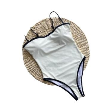 Imagem de Maiô Feminino Sexy Com Corte Alto, Monokini Com Almofadas, Roupa De Ba