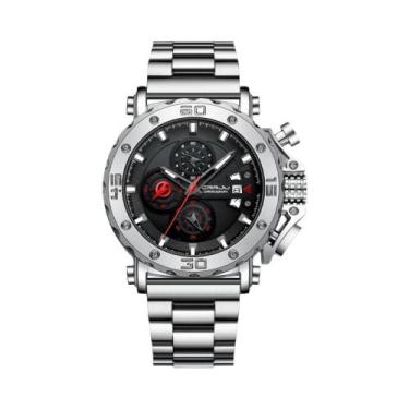 Imagem de Relógio Cronógrafo De Luxo Masculino Em Aço Inoxidável Com Grande Most