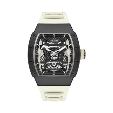 Imagem de Relógio Mecânico Automático Masculino MEGIR Em Aço Inoxidável, Relógio