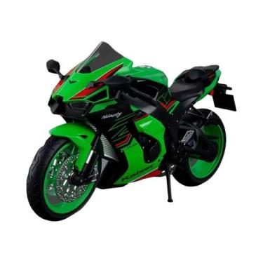 Imagem de Modelo De Motocicleta Em Metal Diecast Kawasaki ZX-10R Em Escala 1:9, 