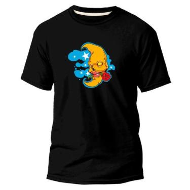 Imagem de Camiseta Basica Algodão Premium Estampa Digital Tatto Lua  - Pavesi, P