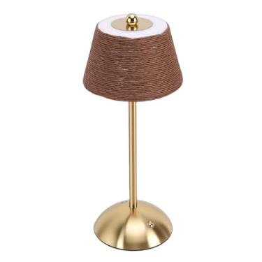 Imagem de Dpofirs Abajur Boho Rattan, Luzes de Leitura Recarregáveis ​​LED Sem Fio, Luz Noturna, Lâmpadas de Cabeceira de 3 Cores para Mesa de Cabeceira, Quarto, Sala de Estar (Marrom #11)