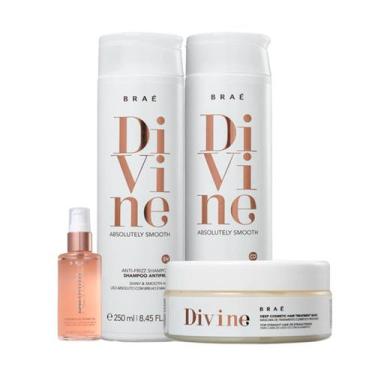 Imagem de Kit Divine Shamp, Cond, Masc + Shine Oil BRAÉ