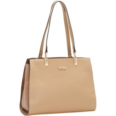 Imagem de Bolsa Atemporal Chenson - 2 Divisórias - 4 Bolsos - Antifurto - Alça de Mão - Bege - 3485251