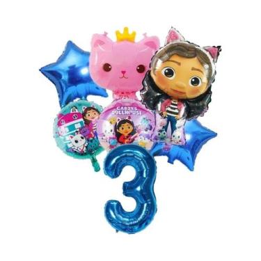 Imagem de Conjunto De Balões Gabby Dollhouse Para Meninas, Decoração De Festa De
