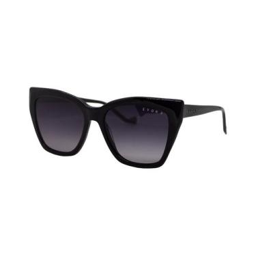 Imagem de Óculos Solar Evoke For You Ds45 Bra01 Preto Brilho Lente Cinza Degradê