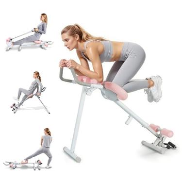 Imagem de EPHESPORT Máquina abdominal multifuncional, equipamento de treino abdominal 6 em 1 para academia em casa, núcleo ajustável e treinador de cintura com 15 níveis de altura e 2 ângulos inclinados, modo