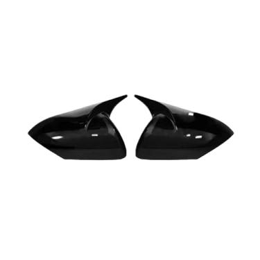 Imagem de Retrovisor lateral espelho capa asa tampa da porta exterior do carro vista traseira caso guarnição de fibra de carbono olhar Compatível com mazda 3 2010-2013/6 2009-2011(Type B Gloss Black)