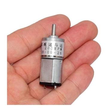 Imagem de ZGA16R-030 Caixa de engrenagens de metal completo redutor de engrenagens de arranque eletrônico DC 3V 200 RPM velocidade lenta eixo D 1:72 proporção de redução grande torque DWBPGVUN