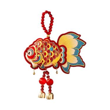 Imagem de Vaveren Enfeite de Ano Chinês 2026, Pingente da Sorte para Porta, Enfeite para Pendurar, Ideal para o Festival da Primavera, para Sala de Estar, Loja de, Peixe